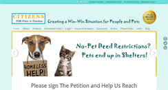 Desktop Screenshot of petsincondos.org